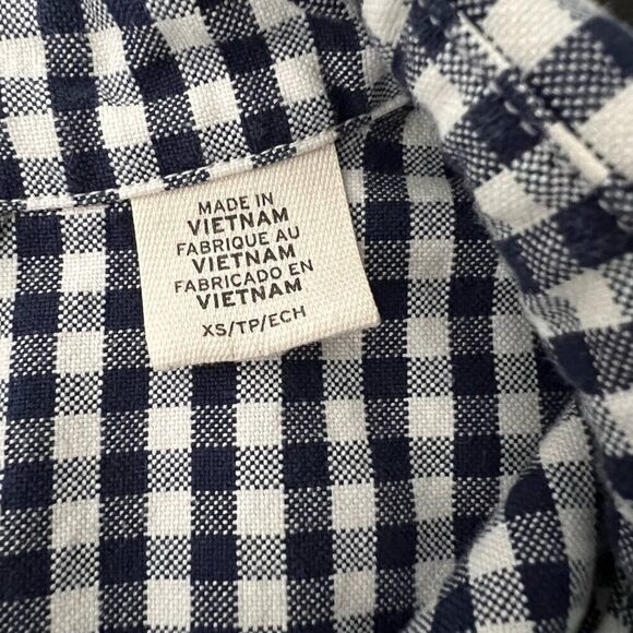 Levi's Mens Shirt XS Button-Down Black White Plaid Gingham Long Sleeve Cotton - Picture 8 of 12